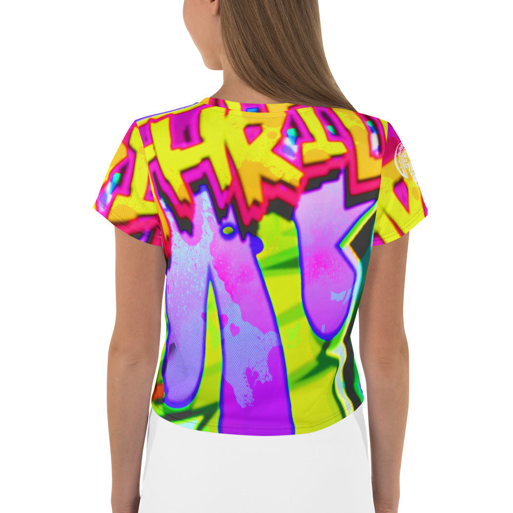 Thirll Me - All-Over Print Crop Tee