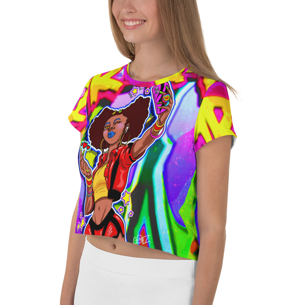 Thirll Me - All-Over Print Crop Tee