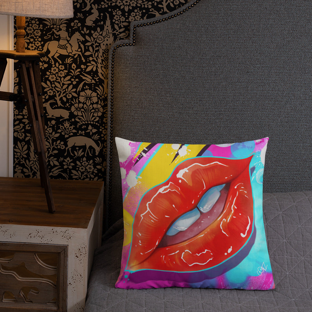 First Kiss - Double sided design - Premium Pillow