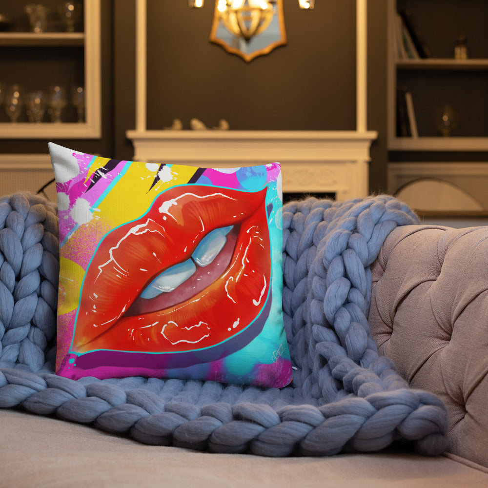 First Kiss - Double sided design - Premium Pillow