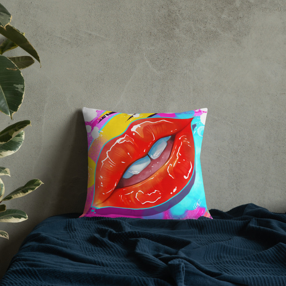 First Kiss - Double sided design - Premium Pillow