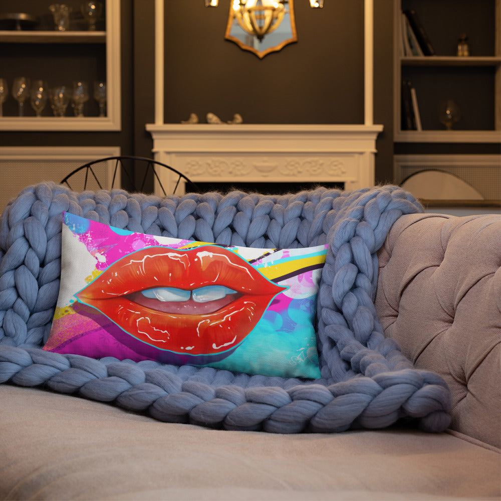 First Kiss - Double sided design - Premium Pillow