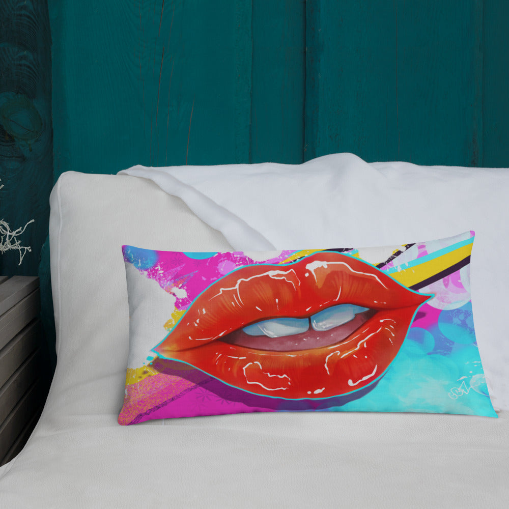 First Kiss - Double sided design - Premium Pillow