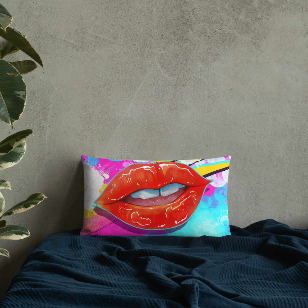 First Kiss - Double sided design - Premium Pillow