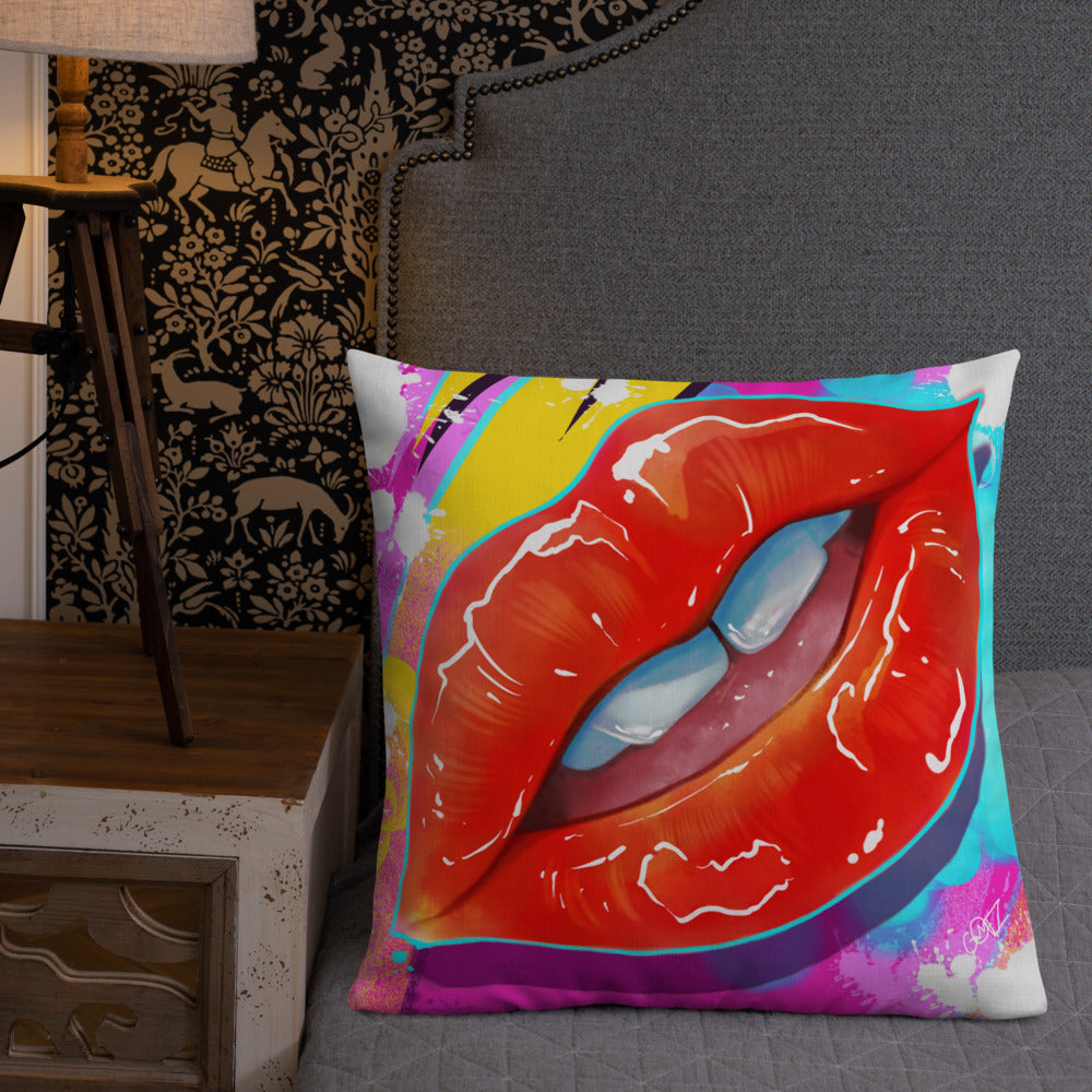 First Kiss - Double sided design - Premium Pillow