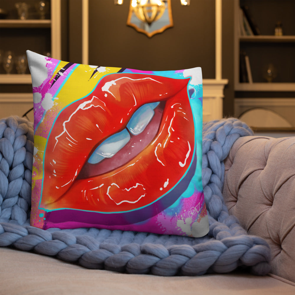 First Kiss - Double sided design - Premium Pillow