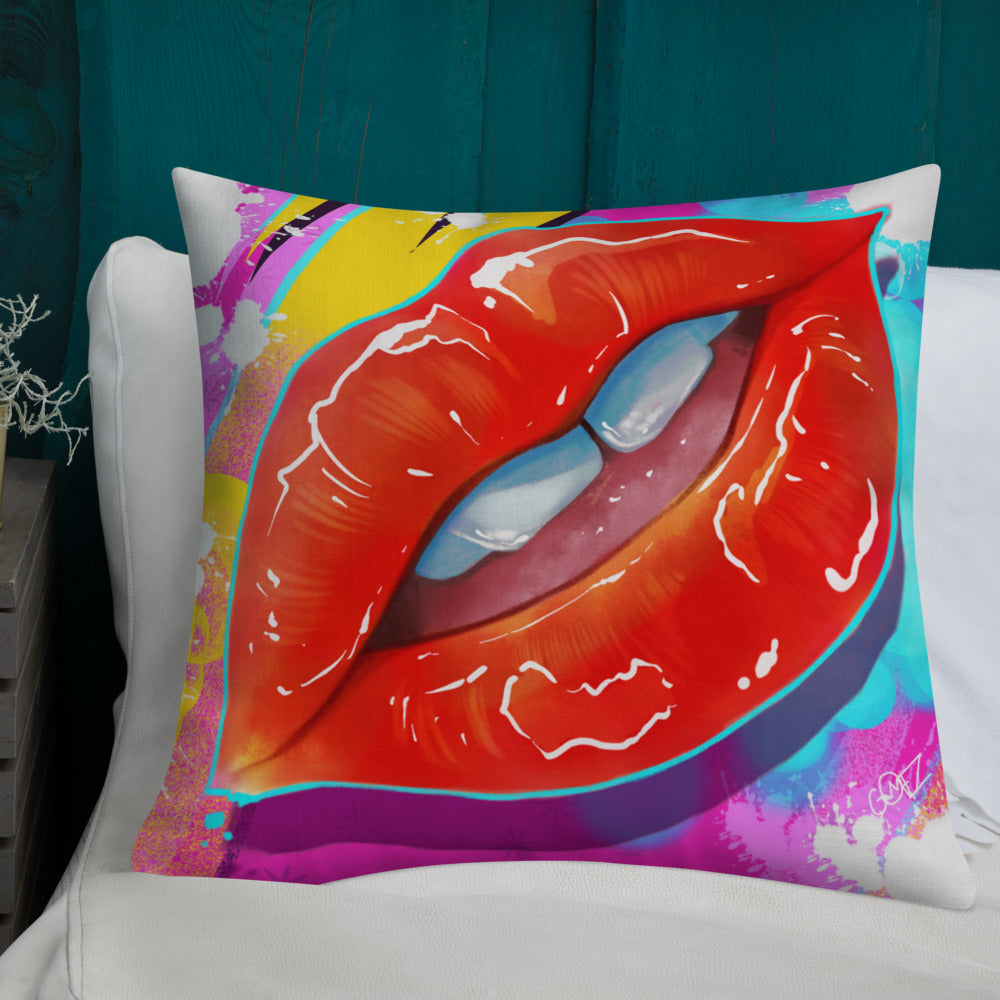 First Kiss - Double sided design - Premium Pillow