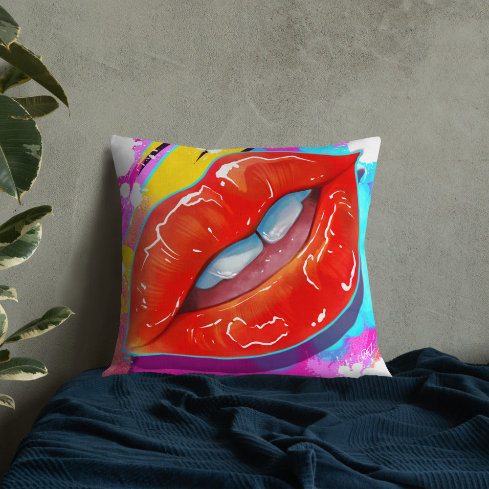 First Kiss - Double sided design - Premium Pillow